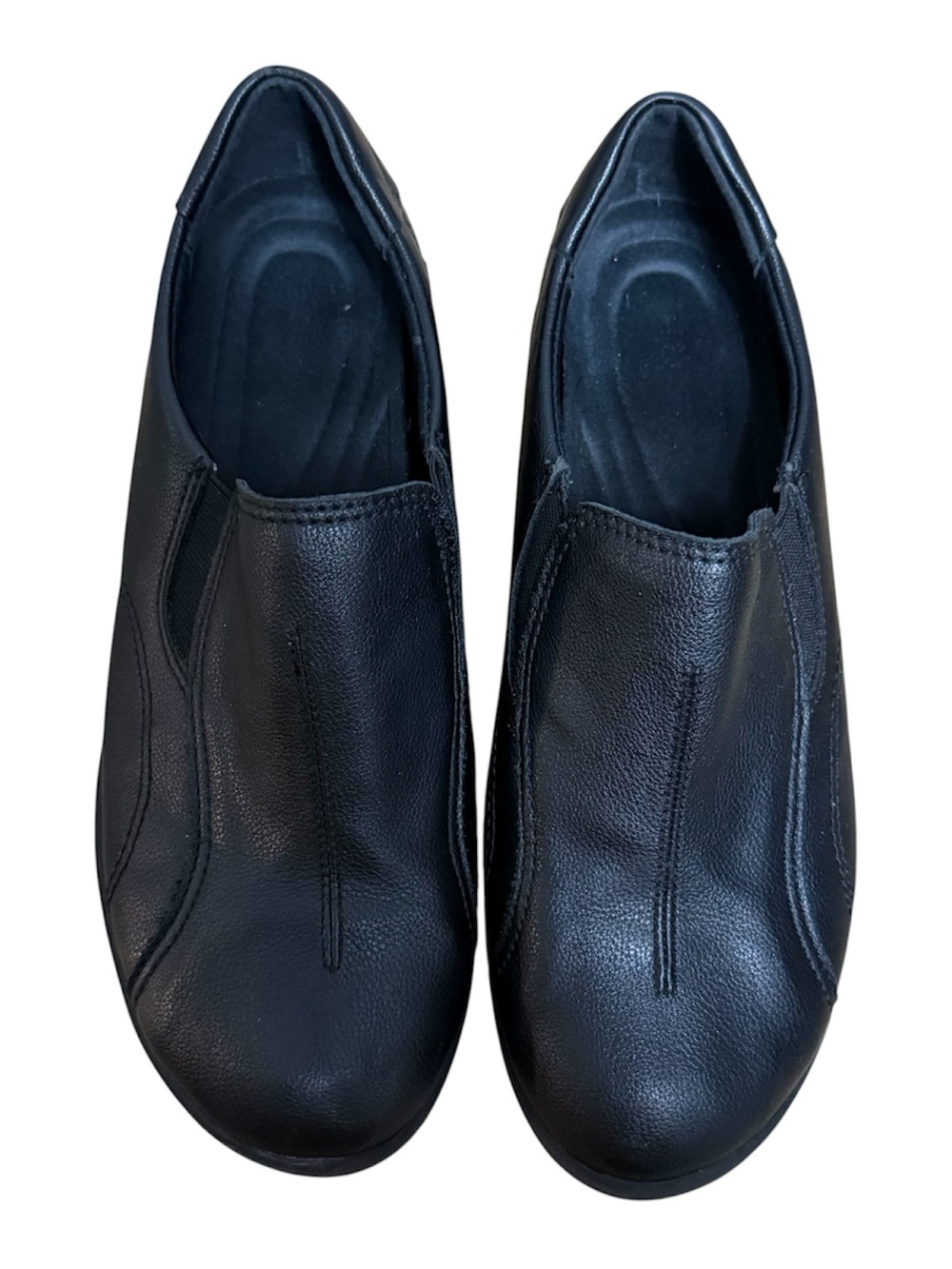 Flex Step Charlotte Women’s Black Slip On Comfort Loafers Shoes 8W Wide Flats